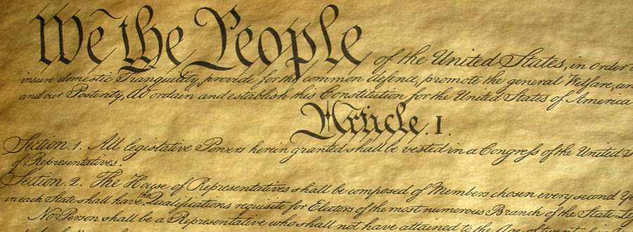 Constitution of the United States (part of the hand-written document)