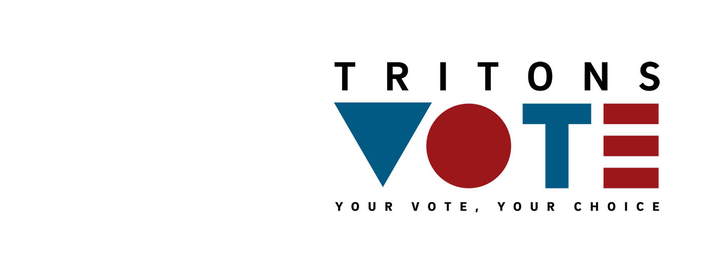 TRITONS VOTE - red white and blue illustration